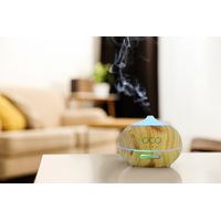 Organico by Oco Life Zen Light Wood Grain Ultrasonic Diffuser With Reawaken 10ml & Breathe 10ml